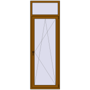 Drzwi balkonowe 800x2400 mm BALCONY DOOR REHAU EURO 60 GOLDEN OAK dwustronny
