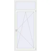 Drzwi balkonowe 1100x2530 mm BALCONY DOOR REHAU EURO 70 RAL 9016 Traffic white dwustronny