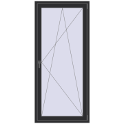 BALCONY DOOR REHAU EURO 70 900x2000 mm ANTHRACITE_GREY_GLATT dwustronny