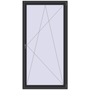 BALCONY DOOR REHAU SYNEGO 1200x2350 mm ANTHRACITE_GREY_GLATT two-sided