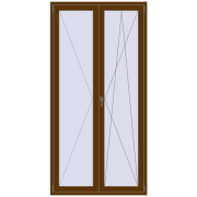 BALCONY DOOR REHAU SYNEGO 1200x2400 mm WALNUT two-sided