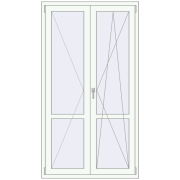 BALCONY DOOR REHAU EURO 70 1100x2000 mm RAL 9016 Traffic white two-sided BALCONY DOOR REHAU EURO 70 1100x2000 mm RAL 9016 Traffic white two-sided