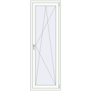 BALCONY DOOR REHAU EURO 60 700x2000 mm RAL 9016 Traffic white two-sided