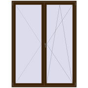 BALCONY DOOR REHAU SYNEGO 1800x2400 mm DARK_OAK dwustronny BALCONY DOOR REHAU SYNEGO 1800x2400 mm DARK_OAK dwustronny