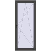 BALCONY DOOR REHAU SYNEGO 1000x2400 mm BASALT_GREY two-sided