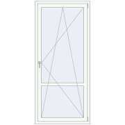 Balcony doors 970x2180 mm BALCONY DOOR REHAU EURO 70 RAL 9016 Traffic white two-sided Balcony doors 970x2180 mm BALCONY DOOR REHAU EURO 70 RAL 9016 Traffic white two-sided