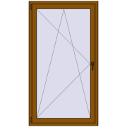 BALCONY DOOR REHAU SYNEGO 1000x1800 mm GOLDEN OAK two-sided