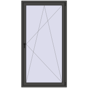 BALCONY DOOR REHAU EURO 70 1100x2100 mm BASALT_GREY two-sided