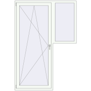 Drzwi balkonowe 1450x2100 mm BALCONY DOOR REHAU EURO 70 RAL 9016 Traffic white dwustronny Drzwi balkonowe 1450x2100 mm BALCONY DOOR REHAU EURO 70 RAL 9016 Traffic white dwustronny