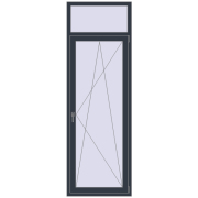 BALCONY DOOR REHAU EURO 60 800x2400 mm ANTHRACITE_GREY_STRUKTURAL two-sided
