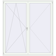 BALCONY DOOR REHAU SYNEGO 2100x2300 mm RAL 9016 Traffic white dwustronny