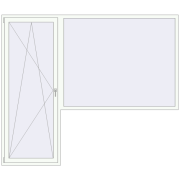 BALCONY DOOR REHAU EURO 70 2700x2300 mm RAL 9016 Traffic white dwustronny