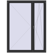 BALCONY DOOR REHAU EURO 70 1700x2250 mm BLACK_STRUCTURAL dwustronny BALCONY DOOR REHAU EURO 70 1700x2250 mm BLACK_STRUCTURAL dwustronny