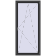 Balcony doors 1000x2200 mm BALCONY DOOR REHAU EURO 70 ANTHRACITE_GREY_GLATT two-sided