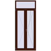 BALCONY DOOR REHAU EURO 70 1000x2400 mm BLACK_CHERRY two-sided