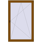 BALCONY DOOR REHAU SYNEGO 1300x2100 mm GOLDEN OAK two-sided