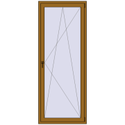 BALCONY DOOR REHAU SYNEGO 900x2300 mm LIGHT_OAK two-sided