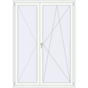 BALCONY DOOR REHAU SYNEGO 1500x2100 mm RAL 9016 Traffic white dwustronny