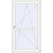 BALCONY DOOR REHAU SYNEGO 1000x1800 mm RAL 9016 Traffic white two-sided