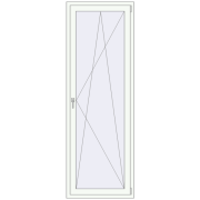 BALCONY DOOR REHAU SYNEGO 800x2300 mm RAL 9016 Traffic white two-sided