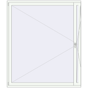 BALCONY DOOR REHAU SYNEGO 1800x2100 mm RAL 9016 Traffic white dwustronny