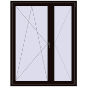 Drzwi balkonowe 1400x1800 mm BALCONY DOOR REHAU SYNEGO BLACK_BROWN dwustronny Drzwi balkonowe 1400x1800 mm BALCONY DOOR REHAU SYNEGO BLACK_BROWN dwustronny