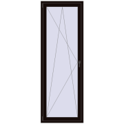 BALCONY DOOR REHAU SYNEGO 830x2370 mm BLACK_BROWN two-sided