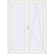 Balcony doors 1640x2200 mm BALCONY DOOR REHAU EURO 70 GOLDEN OAK external