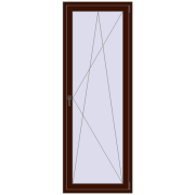 BALCONY DOOR REHAU EURO 70 800x2200 mm BLACK_CHERRY two-sided