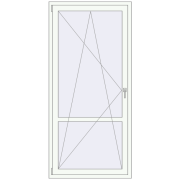 Balcony doors 1010x2115 mm BALCONY DOOR REHAU SYNEGO RAL 9016 Traffic white two-sided