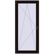 BALCONY DOOR REHAU EURO 70 880x2030 mm BLACK_BROWN two-sided