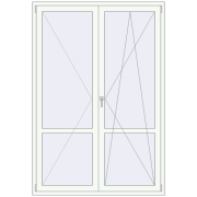 BALCONY DOOR REHAU EURO 70 1500x2200 mm ANTHRACITE_GREY_GLATT external