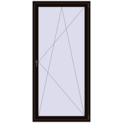 BALCONY DOOR REHAU SYNEGO 1100x2300 mm BLACK_BROWN two-sided