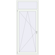 Drzwi balkonowe 1000x2500 mm BALCONY DOOR REHAU EURO 70 RAL 9016 Traffic white dwustronny
