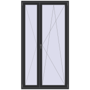 BALCONY DOOR REHAU SYNEGO 1300x2400 mm ANTHRACITE_GREY_GLATT dwustronny BALCONY DOOR REHAU SYNEGO 1300x2400 mm ANTHRACITE_GREY_GLATT dwustronny