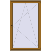 BALCONY DOOR REHAU SYNEGO 1300x2100 mm LIGHT_OAK two-sided