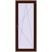 BALCONY DOOR REHAU EURO 70 840x2040 mm BLACK_CHERRY two-sided