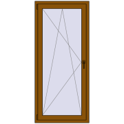 BALCONY DOOR REHAU SYNEGO 800x1800 mm GOLDEN OAK two-sided