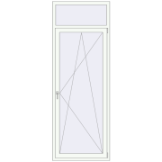 BALCONY DOOR REHAU EURO 60 900x2500 mm RAL 9016 Traffic white two-sided