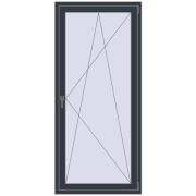 BALCONY DOOR REHAU EURO 70 900x2000 mm ANTHRACITE_GREY_STRUKTURAL two-sided