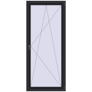 BALCONY DOOR REHAU SYNEGO 1000x2300 mm BLACK_ULTI-MATT two-sided