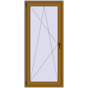 BALCONY DOOR REHAU SYNEGO 800x1800 mm LIGHT_OAK two-sided