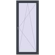 BALCONY DOOR REHAU SYNEGO 1000x2400 mm ANTHRACITE_GREY_STRUKTURAL two-sided