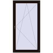 BALCONY DOOR REHAU EURO 70 1100x2100 mm BLACK_BROWN two-sided