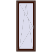 Balcony doors 750x2000 mm BALCONY DOOR REHAU EURO 70 BLACK_CHERRY two-sided