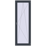 Drzwi balkonowe 800x2300 mm BALCONY DOOR REHAU SYNEGO ANTHRACITE_GREY_STRUKTURAL dwustronny