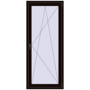 BALCONY DOOR REHAU EURO 60 800x1900 mm BLACK_BROWN two-sided