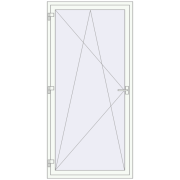 BALCONY DOOR REHAU SYNEGO 1070x2200 mm RAL 9016 Traffic white two-sided