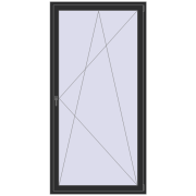 Drzwi balkonowe 1200x2400 mm BALCONY DOOR REHAU SYNEGO BLACK_STRUCTURAL dwustronny
