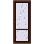 Balcony doors 800x2000 mm BALCONY DOOR REHAU EURO 70 BLACK_CHERRY two-sided Balcony doors 800x2000 mm BALCONY DOOR REHAU EURO 70 BLACK_CHERRY two-sided